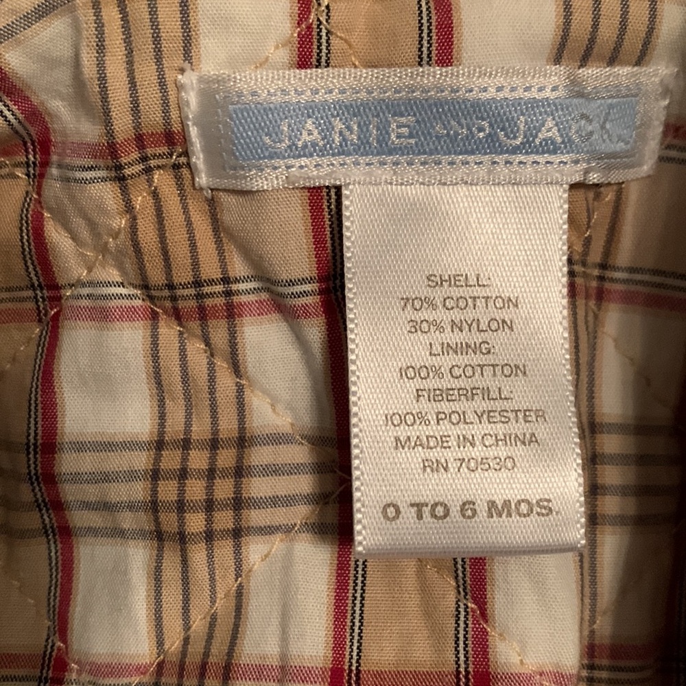 Janie and Jack Khaki-Tan Cotton Utility Jacket Parka Jacket 0-6 Months - Picture 4 of 7